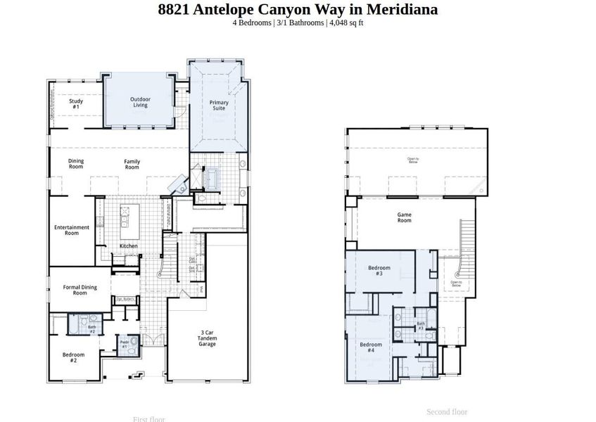 2D floor plan layout of this home in Meridiana, Manvel, TX (Image 3). 2D floor plan layout of this home in Meridiana, Manvel, TX (Image 3).