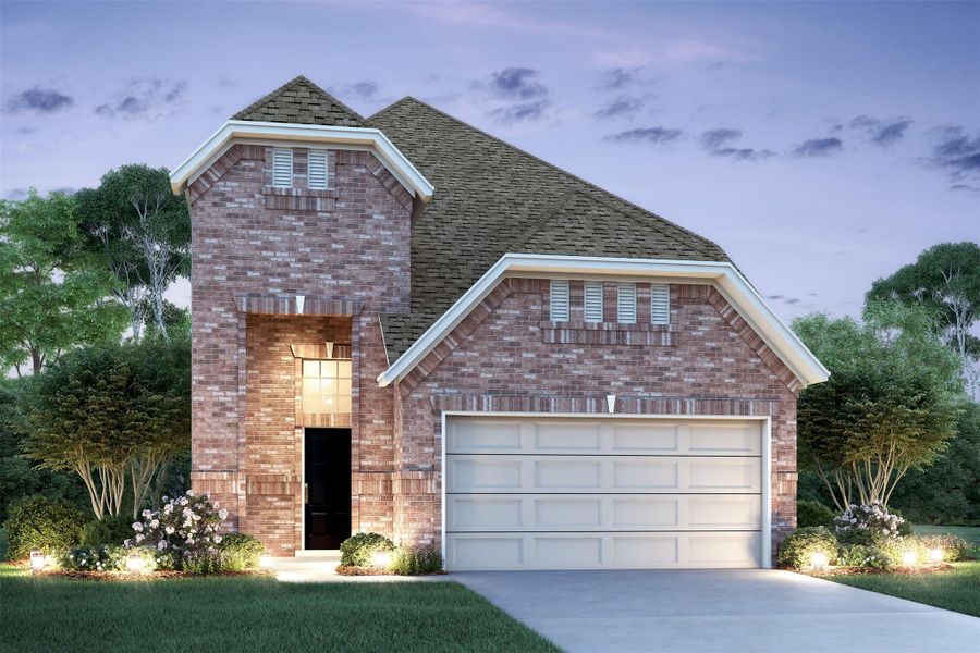 Lovely Darlington II home design by K. Hovnanian® Homes with elevation B in beautiful The Landing at New Caney. (*Artist rendering used for illustration purposes only.) Lovely Darlington II home design by K. Hovnanian® Homes with elevation B in beautiful The Landing at New Caney. (*Artist rendering used for illustration purposes only.)