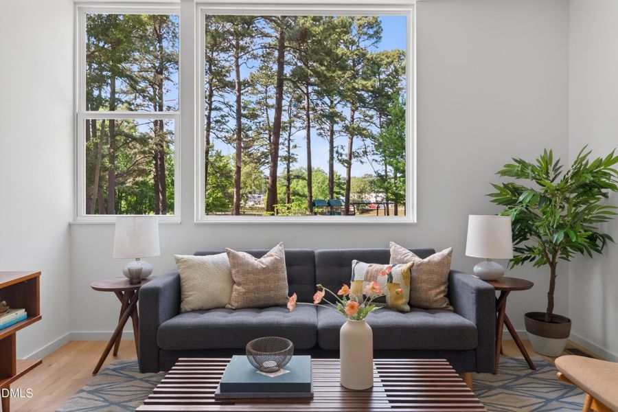 Living Room with Park View