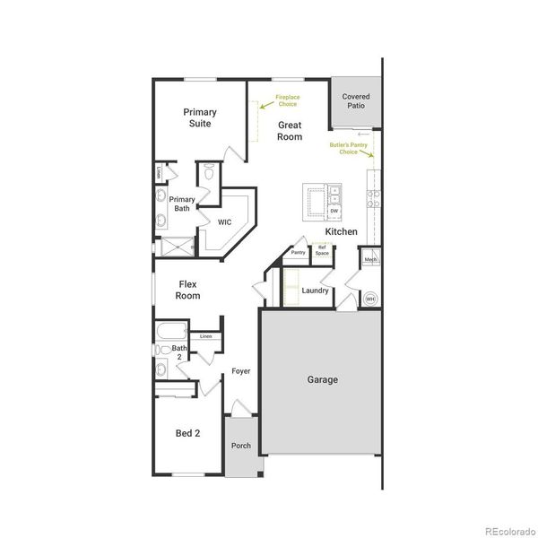 2D floor plan layout of this home in , Aurora, CO (Image 1).