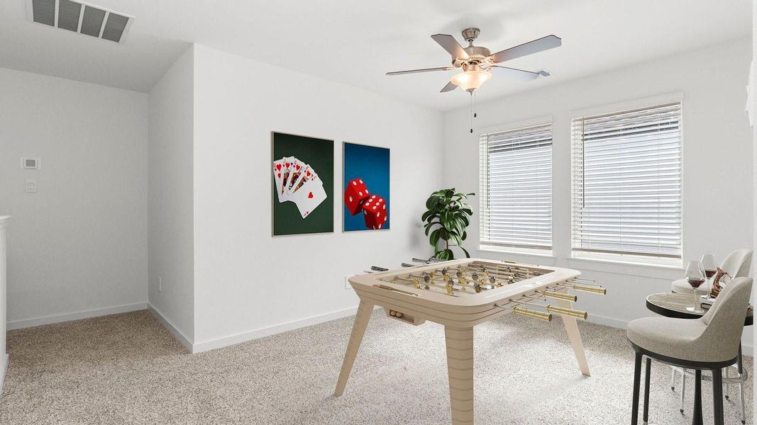 *Elevations, exterior/ interior colors, options, available upgrades that require an additional charge, and standard features will vary in each community and subject change without notice. Call for details.