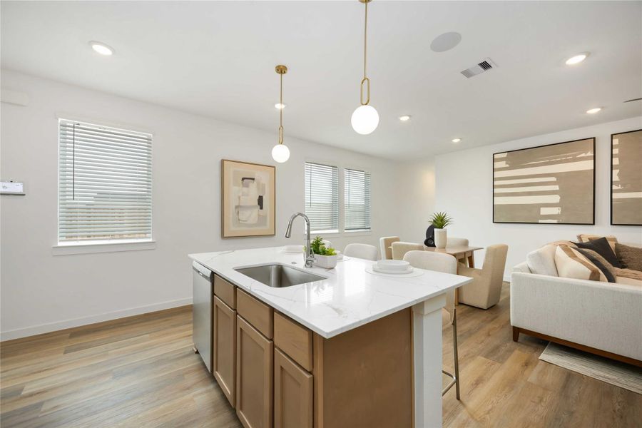 Furnished interior view inside a new home in Grand West, Houston (Image 3).