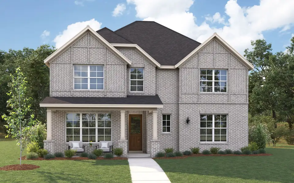 Representative exterior photo of a completed home built from the Sweetwater by Mattamy Homes in Bridges at Preston Crossings, Gunter, TX (Image 4).