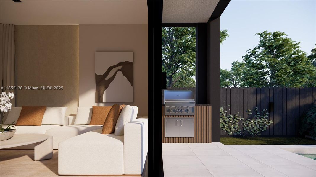 Furnished interior view inside a new home in , Miami (Image 6).