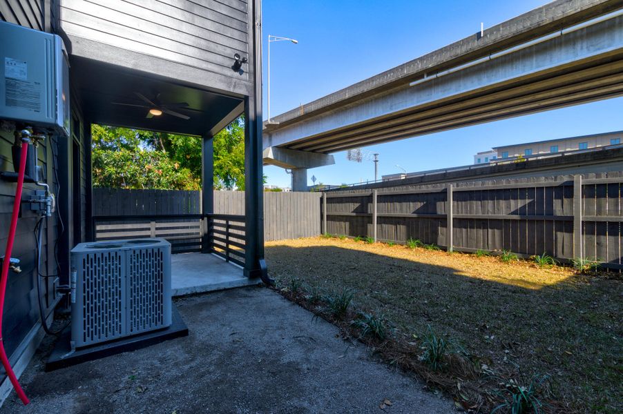 Exterior details and patio area of a home in , Charleston (Image 18). Exterior details and patio area of a home in , Charleston (Image 18).