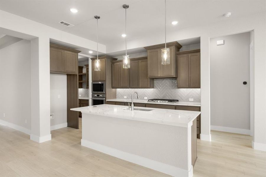 Furnished interior view inside a new home in Ladera at Timberbrook, Justin (Image 6). Furnished interior view inside a new home in Ladera at Timberbrook, Justin (Image 6).