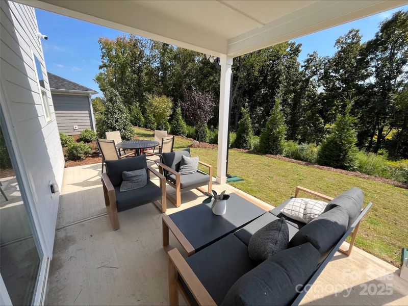 Exterior details and patio area of a home in Sheffield, Indian Trail (Image 3).