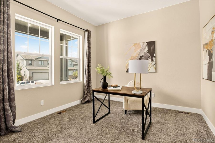 Home Office overlooking front of the home Home Office overlooking front of the home