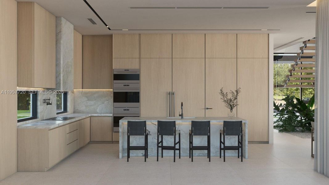 Furnished interior view inside a new home in , Miami Beach (Image 4). Furnished interior view inside a new home in , Miami Beach (Image 4).