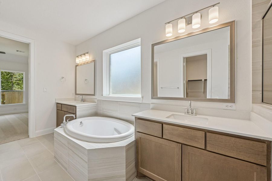 Furnished interior view inside a new home in Woodhavyn 50', Magnolia (Image 10).