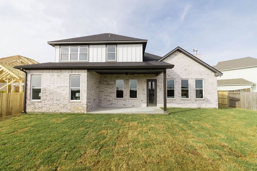 Representative exterior photo of a completed home built from the The Lydia by Reece Homes in Greenbrier, Bryan, TX (Image 26).