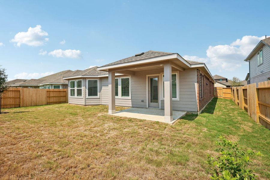 Exterior details and patio area of a home in Southwinds, Baytown (Image 2). Exterior details and patio area of a home in Southwinds, Baytown (Image 2).