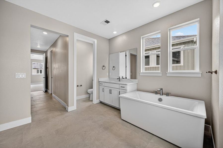 Furnished interior view inside a new home in Trailstone, Arvada (Image 18).