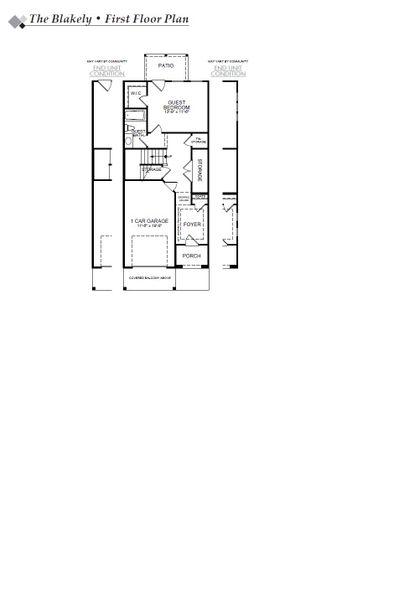 2D floor plan layout of this home in New Riverside Village, Bluffton, SC (Image 2).