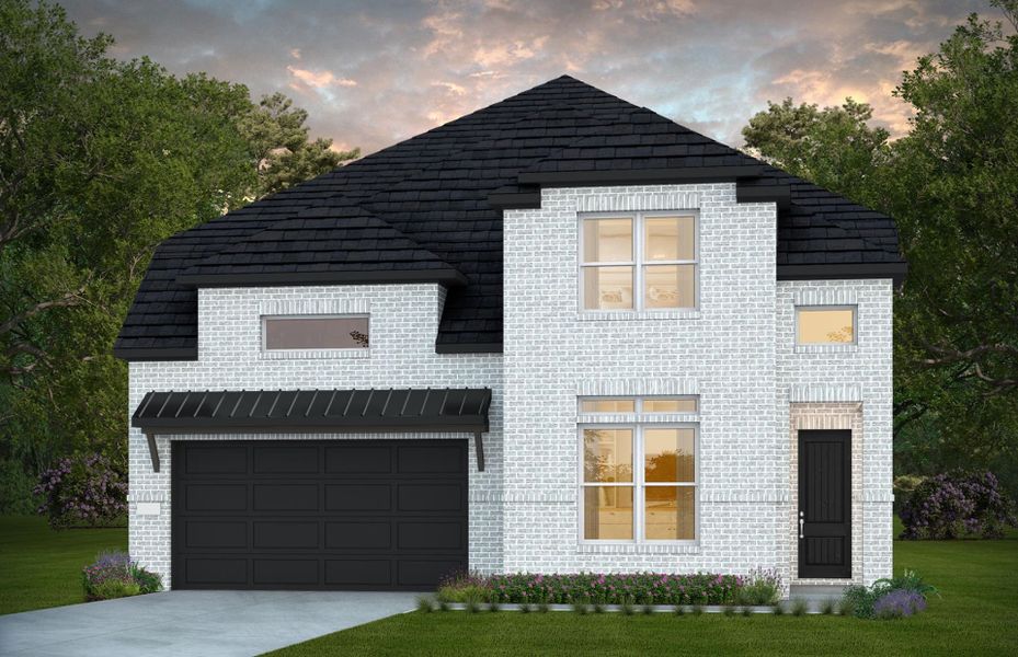 Representative exterior photo of a completed home built from the Garwood by Pulte Homes in Blue Creek Trails, Richmond, TX (Image 1). Representative exterior photo of a completed home built from the Garwood by Pulte Homes in Blue Creek Trails, Richmond, TX (Image 1).
