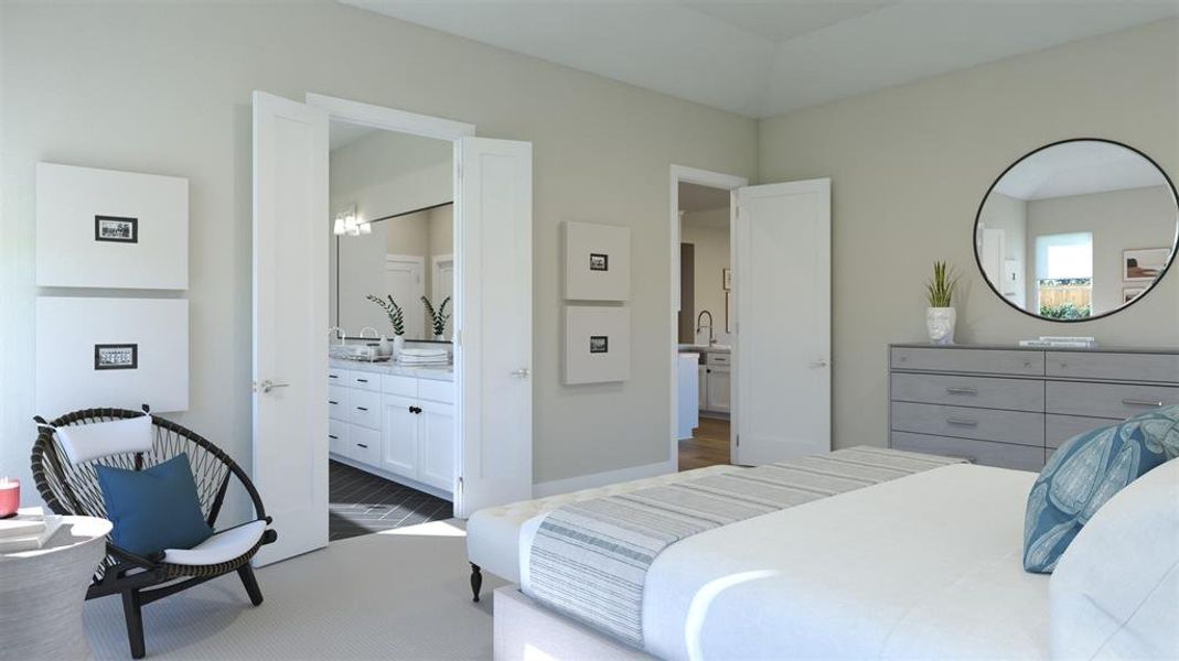 Furnished interior view inside a new home in Chatham Reserve, Providence Village (Image 8).