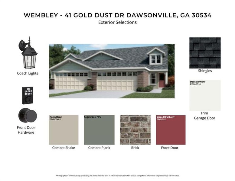 Sample of building materials used in homes in Villas at Gold Creek, Dawsonville (Image 2). Sample of building materials used in homes in Villas at Gold Creek, Dawsonville (Image 2).