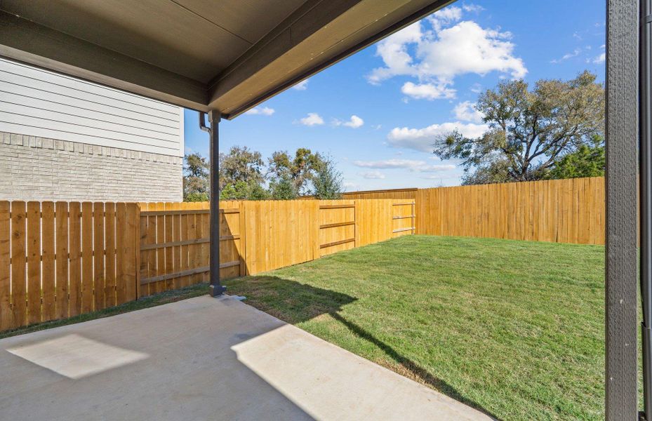 Exterior details and patio area of a home in Woodside, Georgetown (Image 17).