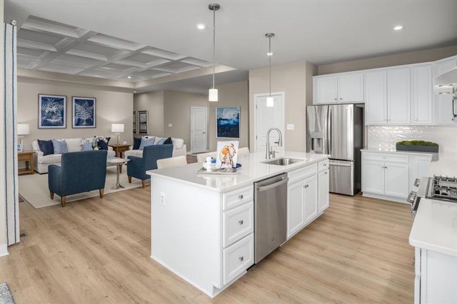 Representative furnished interior of a home built from the Cumberland by Ryan Homes in Arborvale, Fayetteville (Image 6).