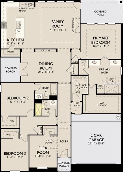 2D floor plan layout of this home in Aster Park, McKinney, TX (Image 5). 2D floor plan layout of this home in Aster Park, McKinney, TX (Image 5).