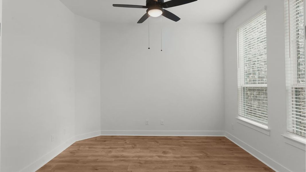 Representative unfurnished interior of a home built from the Drios by Chesmar Homes in Berry Creek Highlands, Georgetown (Image 19).