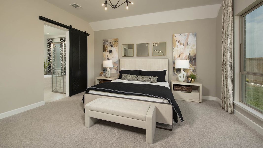 Furnished interior view inside a new home in Bridgeland, Cypress (Image 10).