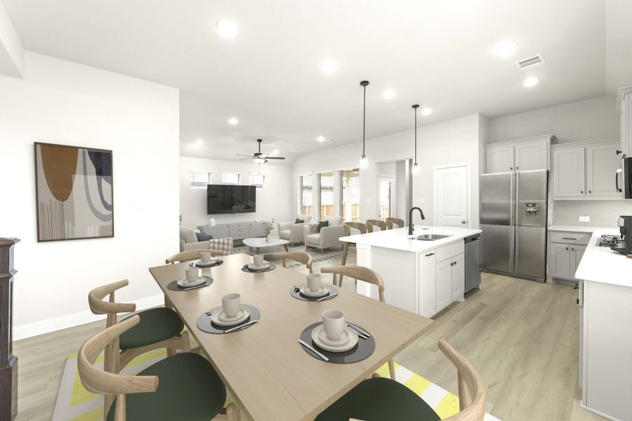 Furnished interior view inside a new home in La Terra at Uptown Celina, Celina (Image 4).