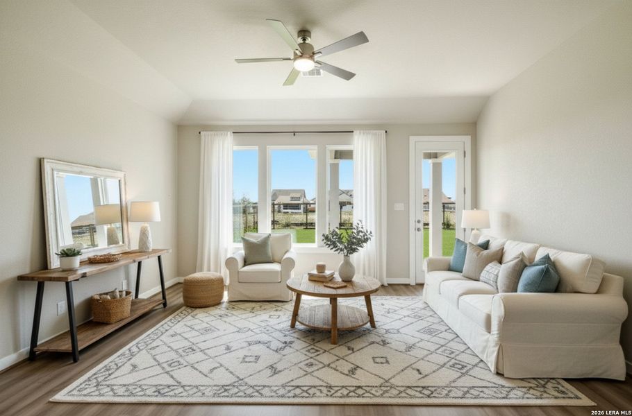 Furnished interior view inside a new home in The Crossvine, Schertz (Image 4).