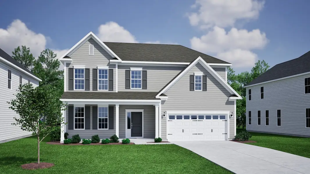 Front exterior of a new home in Rogers Spring, Graham, NC, highlighting curb appeal (Image 1). Front exterior of a new home in Rogers Spring, Graham, NC, highlighting curb appeal (Image 1).