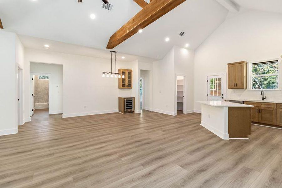 Dining area open to the living room