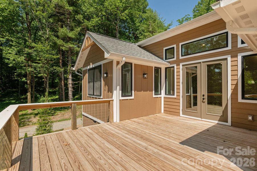 Exterior details and patio area of a home in , Flat Rock (Image 23).
