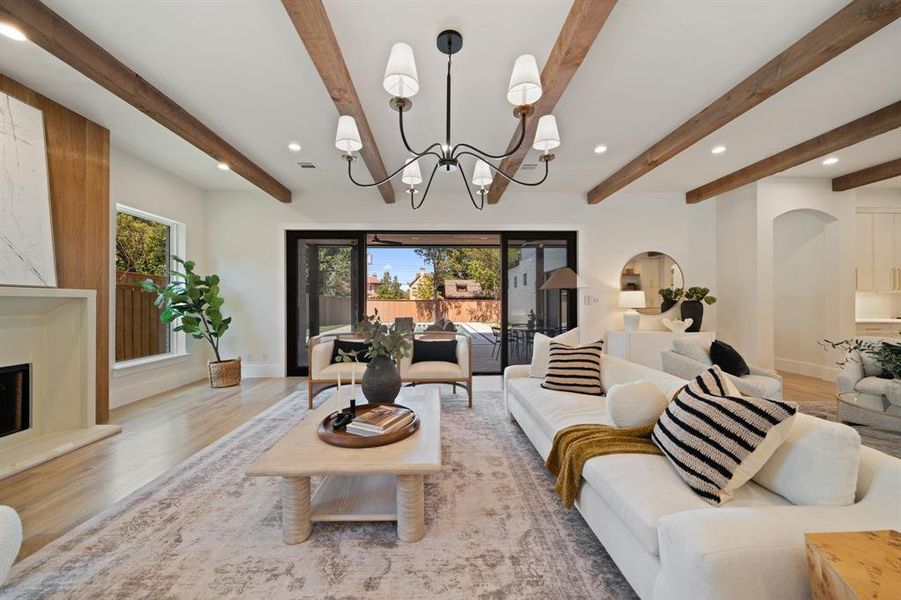 Furnished interior view inside a new home in , Dallas (Image 5).