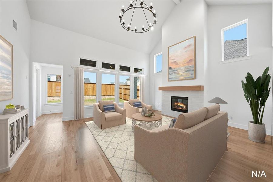 Furnished interior view inside a new home in Brookhollow West, Prosper (Image 13).