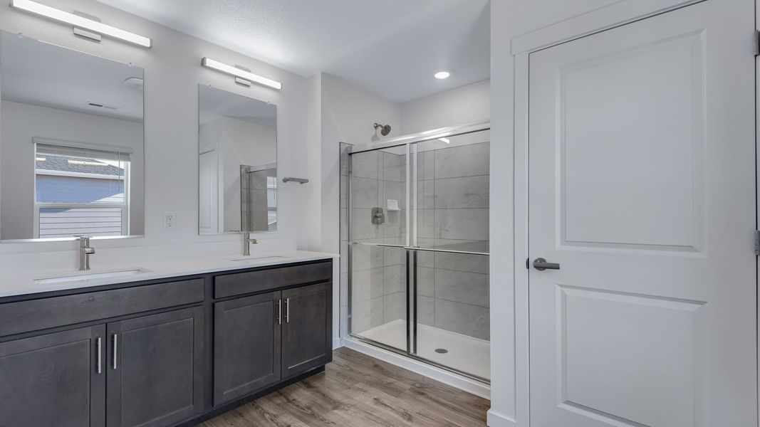 Furnished interior view inside a new home in Trails at Crowfoot, Parker (Image 9).