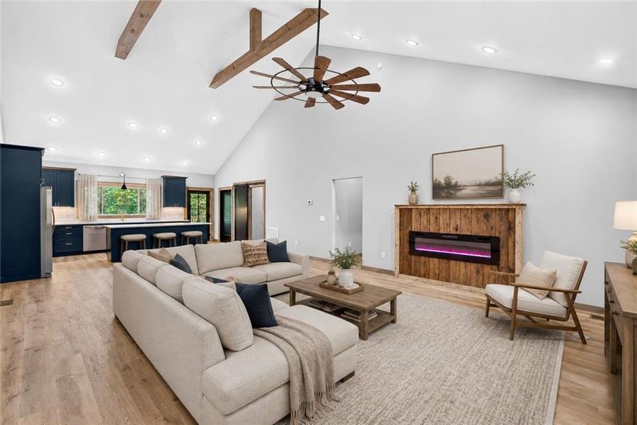 Furnished interior view inside a new home in , Ellijay (Image 39).