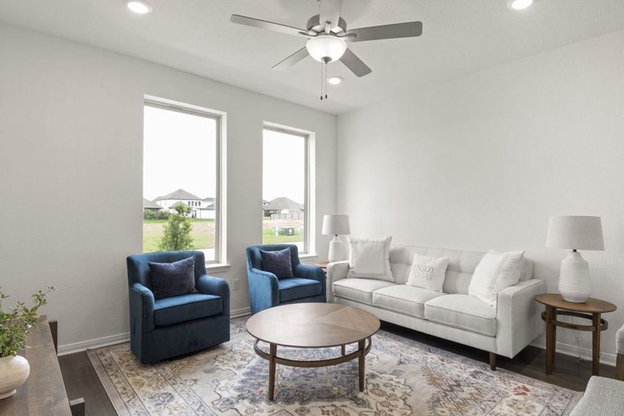 Representative furnished interior of a home built from the Ash by Pacesetter Homes in Blanco Vista, San Marcos (Image 15).