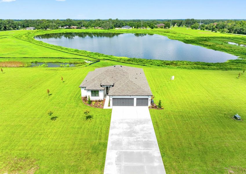 Aerial view of a Palm Beach home