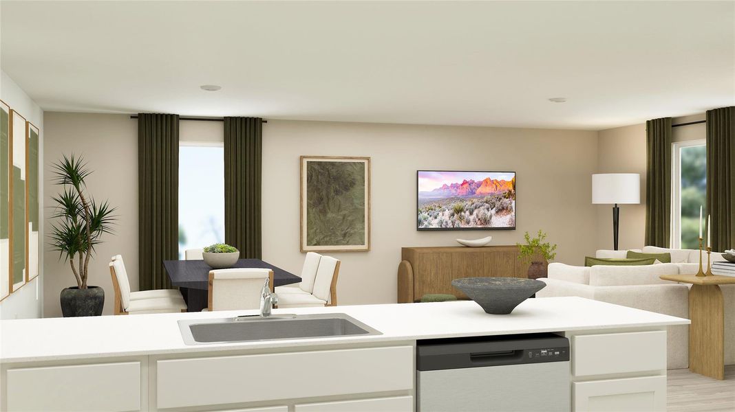 Furnished interior view inside a new home in Synova, Crosby (Image 4).