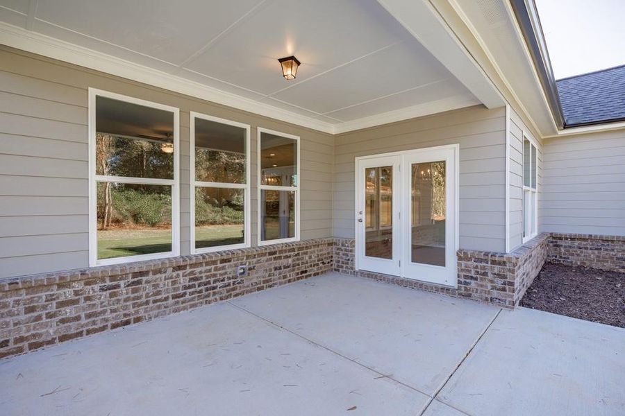 Exterior details and patio area of a home in , Buford (Image 3).