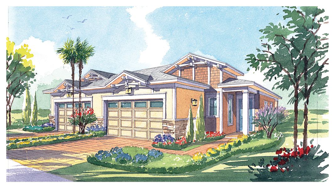 Exterior rendering of this home design in Twin Lakes, St. Cloud, FL (Image 2). Exterior rendering of this home design in Twin Lakes, St. Cloud, FL (Image 2).