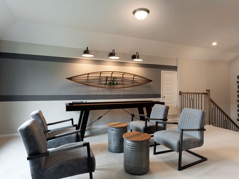 Furnished interior view inside a new home in Pine Lake Cove - Classic Series, Montgomery (Image 14).