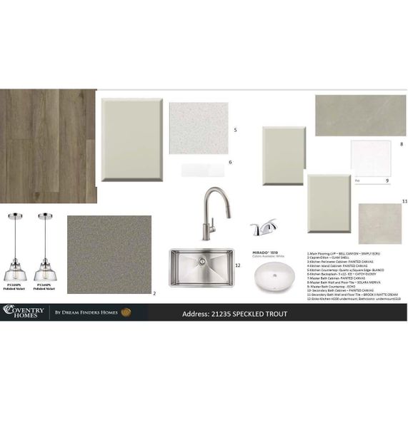 Sample of building materials used in homes in Bridgeland, Cypress (Image 5).