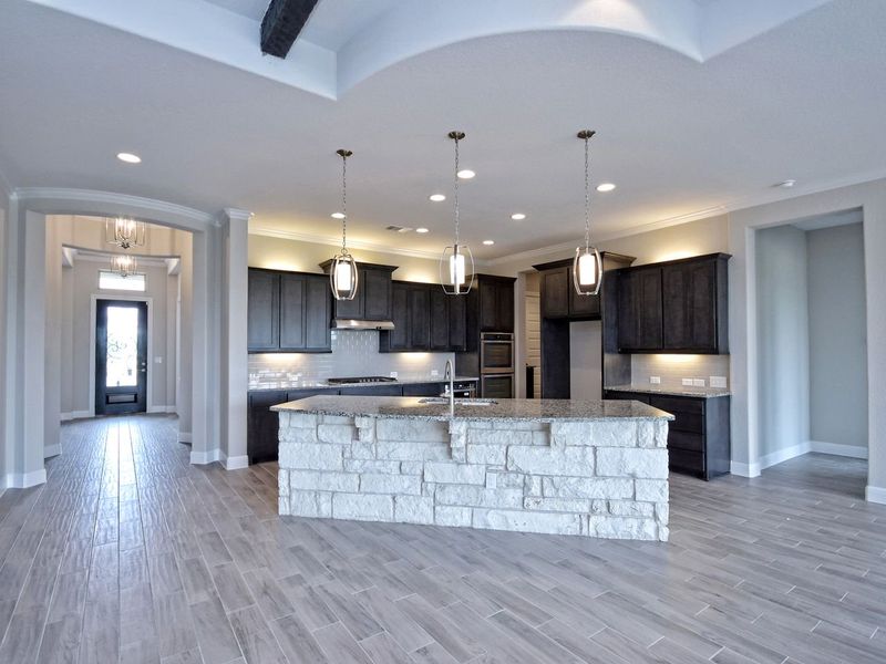 Representative furnished interior of a home built from the San Simeon I by Giddens Homes in Clearwater Ranch, Liberty Hill (Image 296).