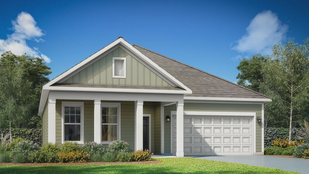 Elevation 2 rendering of the Pendleton home plan by DRB Homes Elevation 2 rendering of the Pendleton home plan by DRB Homes