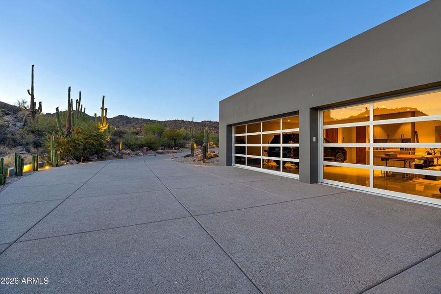 Glass Doors on Garage to capture every v