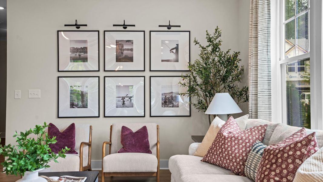 Representative furnished interior of a home built from the Litchfield by DRB Homes in North First Street Townes, Mebane (Image 16).