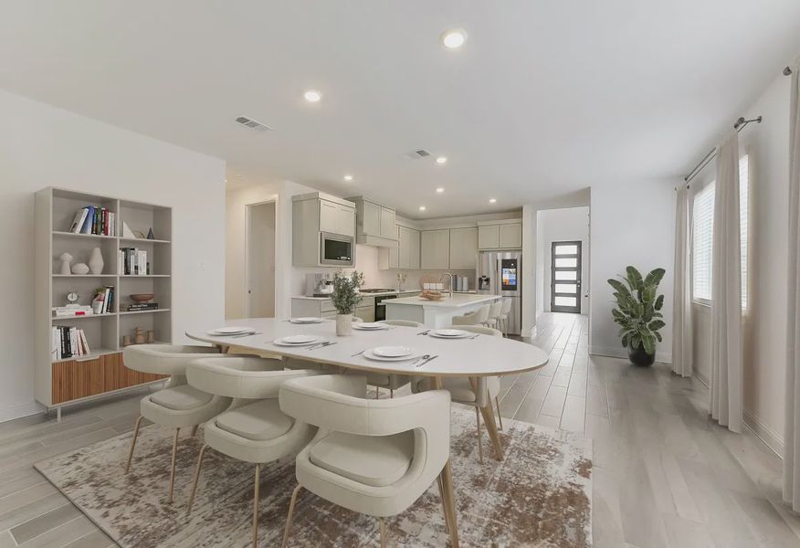 Plan 3049 kitchen/dining - staged - 4 of 17 Plan 3049 kitchen/dining - staged - 4 of 17