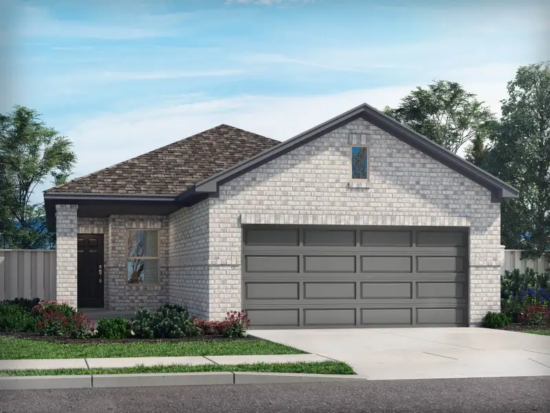 Front exterior of a new home in Eastridge - Spring Series, McKinney, TX, highlighting curb appeal (Image 1). Front exterior of a new home in Eastridge - Spring Series, McKinney, TX, highlighting curb appeal (Image 1).