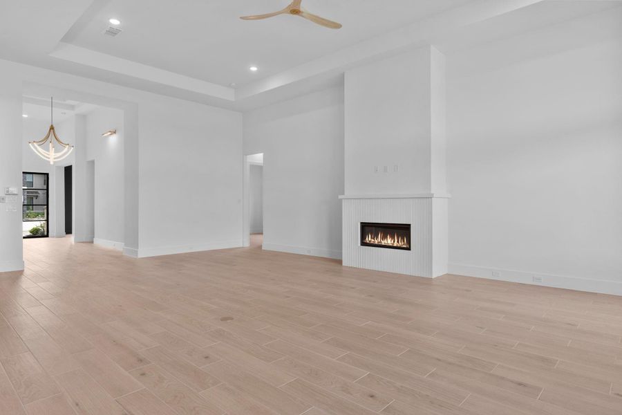 Spacious yet cozy living area. Representative image.