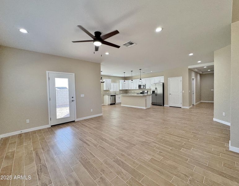 Great room looking towards kitchen